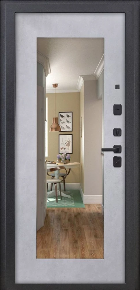 Входная дверь ДвериПРО Термо медный антик ФЛЗ-603 Бетон снежный DPRO222631 внутренняя сторона